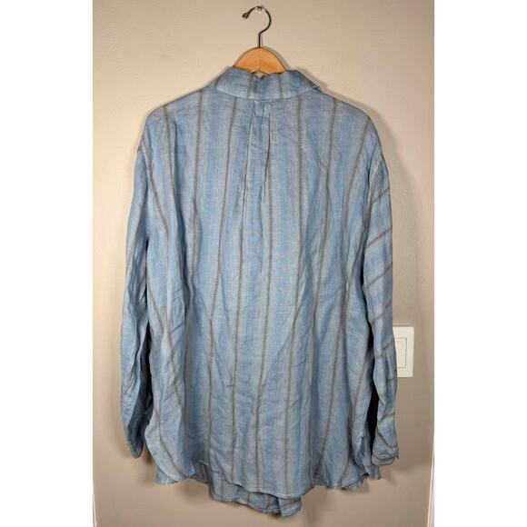 NWOT Free People x CP Shades Mixed Plaid Linen Double Cloth Top L $250 - Picture 6 of 12